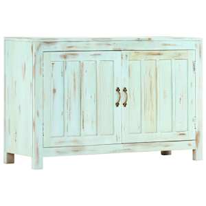 vidaXL puhvetkapp, helesinine, 110 x 35 x 70 cm, mangopuit