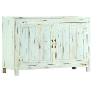 Příborník světle modrý 110x35x70 cm masivní mangovníkové dřevo - obrázek 10