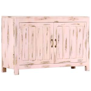 Příborník světle růžový 110x35x70 cm masivní mangovníkové dřevo