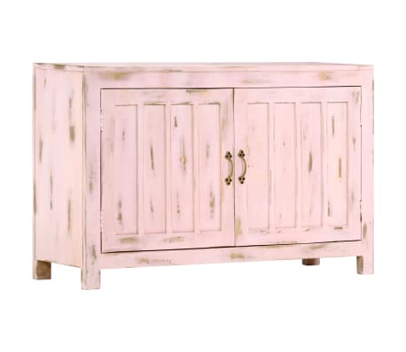 Vidaxl Sideboard Light Pink 110x35x70 Cm Solid Mango Wood Vidaxl