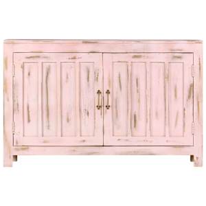 Příborník světle růžový 110x35x70 cm masivní mangovníkové dřevo - obrázek 2