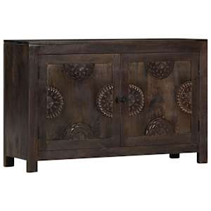 Příborník vyřezávaný design 110 x 35 x 70 cm masivní mangovník