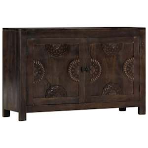 Příborník vyřezávaný design 110 x 35 x 70 cm masivní mangovník - obrázek 11
