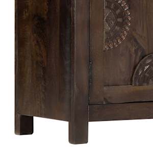 Příborník vyřezávaný design 110 x 35 x 70 cm masivní mangovník - obrázek 7