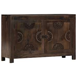 Příborník vyřezávaný design 110 x 35 x 70 cm masivní mangovník - obrázek 10
