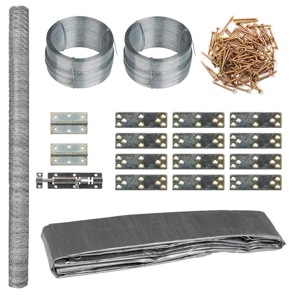 vidaXL Chicken Cage 6x1.5x2 m Steel