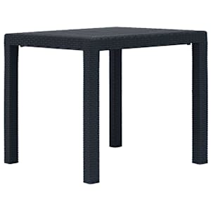 vidaXL aialaud 79 x 79 x 72 cm rotangi v&auml;limusega plast, antratsiit