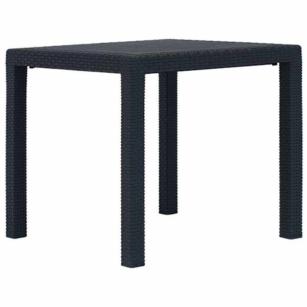 vidaXL aialaud 79 x 79 x 72 cm rotangi v&auml;limusega plast, antratsiit