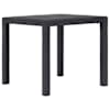 vidaXL aialaud 79 x 79 x 72 cm rotangi v&auml;limusega plast, pruun