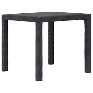 vidaXL aialaud 79 x 79 x 72 cm rotangi v&auml;limusega plast, pruun