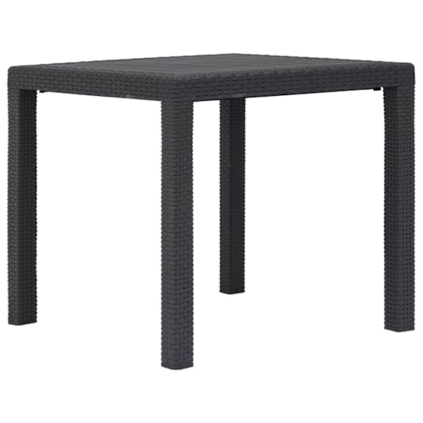 vidaXL aialaud 79 x 79 x 72 cm rotangi v&auml;limusega plast, pruun