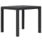 Table De Jardin Anthracite 59x47x40 Cm En PP - Mobilier D'extérieur Résistant, Pour Terrasse, Balcon, Patio