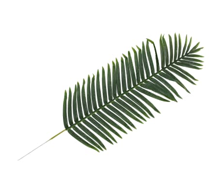 vidaXL Dirbtiniai palmės lapai, 2 vnt., žalios spalvos, 140 cm