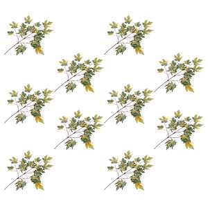 Umělé listy javor 10 ks zelené 75 cm
