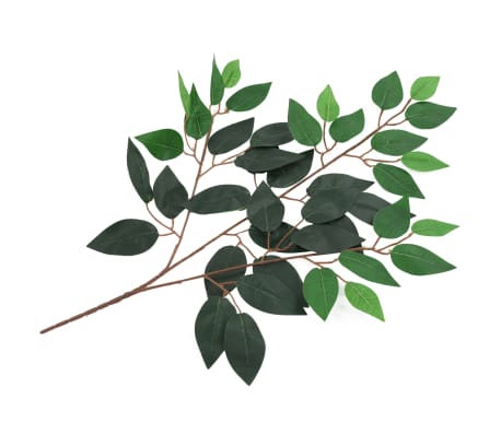 vidaXL Konstgjorda blad fikus 10 st grön 65 cm