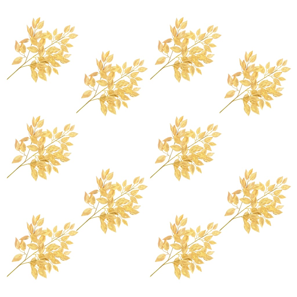 vidaXL Kunstbladeren vijg 10 st 65 cm goud vidaXL Kunstbladeren vijg 10 st 65 cm goud