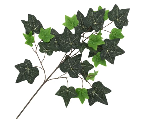 vidaXL Artificial Leaves Ivy 10 pcs Green 70 cm