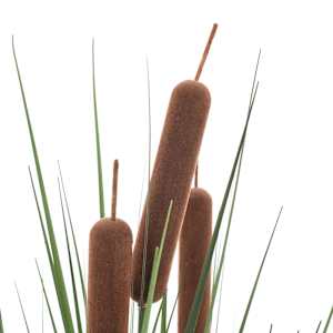 vidaXL Kunstig gressplante med sivaks 60 cm