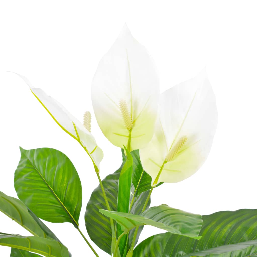 vidaXL Plante artificielle Anthurium avec pot Blanc 155 cm