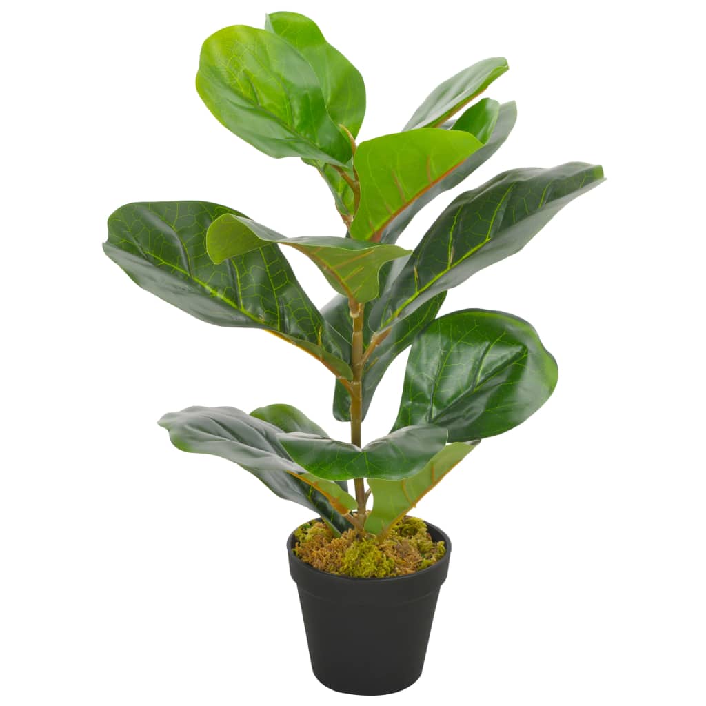 vidaXL Plantă artificială ficus cu ghiveci, verde, 45 cm vidaXL