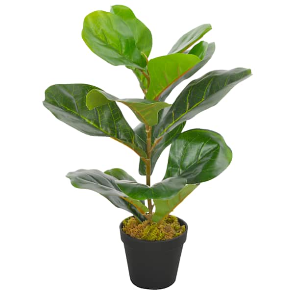 vidaXL kunsttaim l&uuml;&uuml;ra-viigipuu potiga, roheline, 45 cm