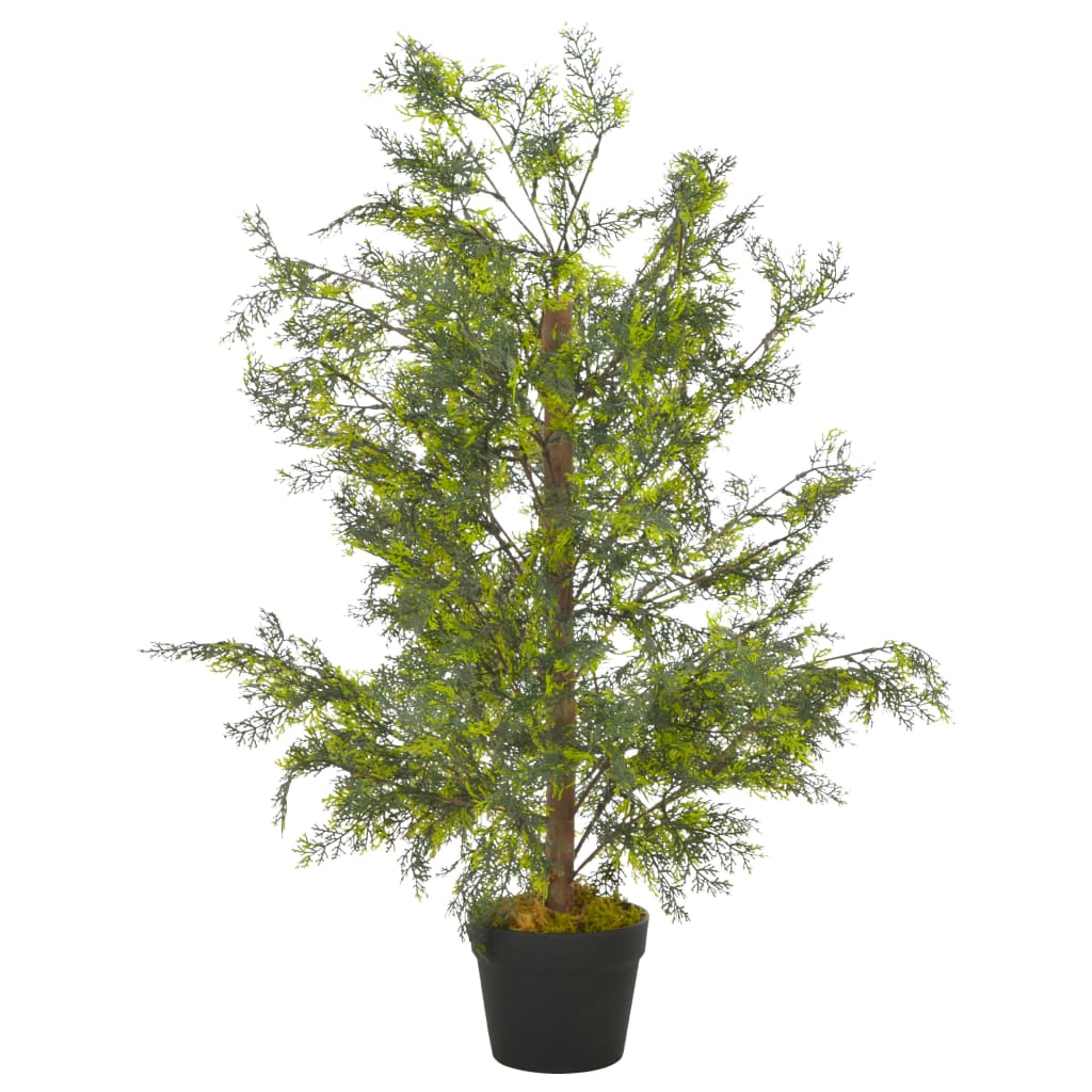vidaXL Plantă artificială chiparos cu ghiveci, verde, 90 cm de la vidaxl imagine noua