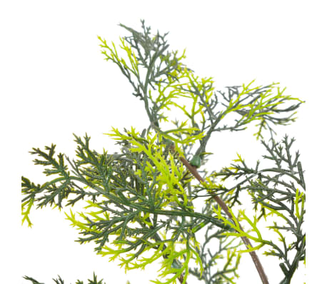 vidaXL Planta artificial árbol ciprés con macetero 90 cm verde
