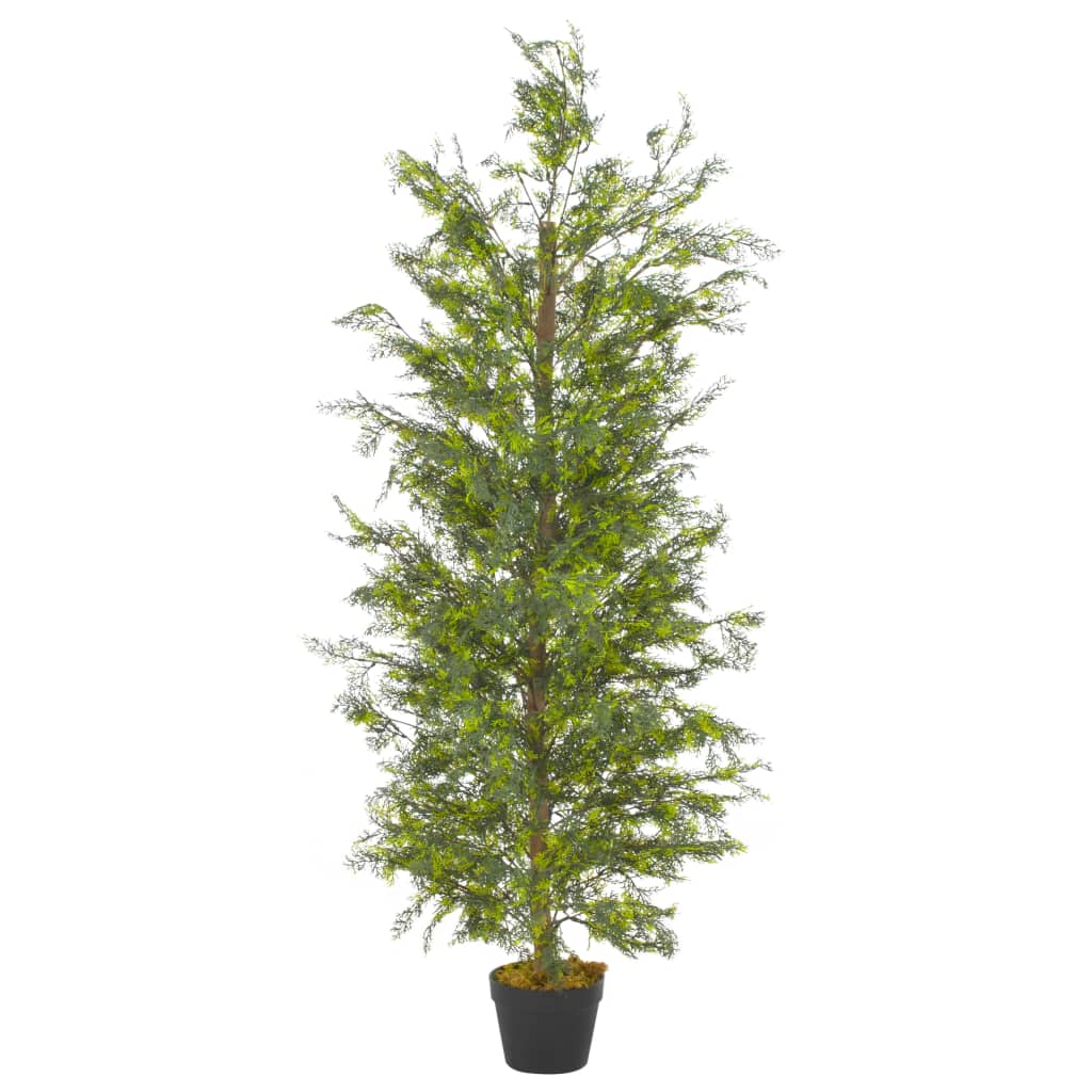 5: vidaXL kunstig plante cyprestræ med urtepotte grøn 150 cm