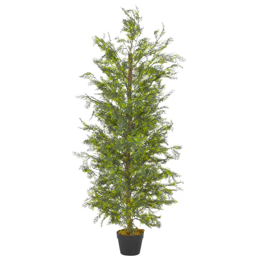 vidaXL Plantă artificială chiparos cu ghiveci, verde, 150 cm