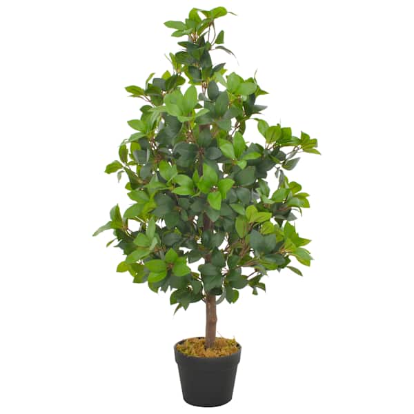 vidaXL kunsttaim loorberipuu potiga, roheline, 90 cm