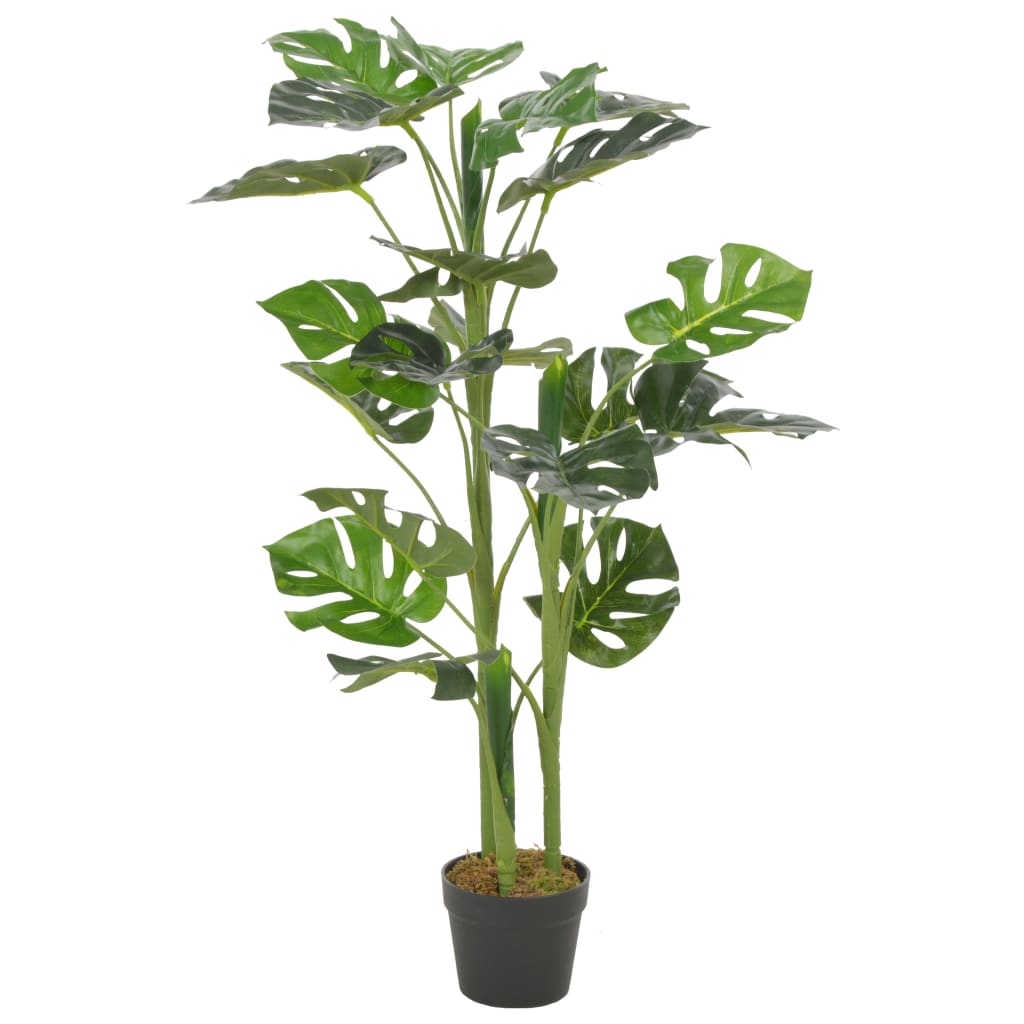 vidaXL kunstig plante monstera med krukke 100 cm grøn