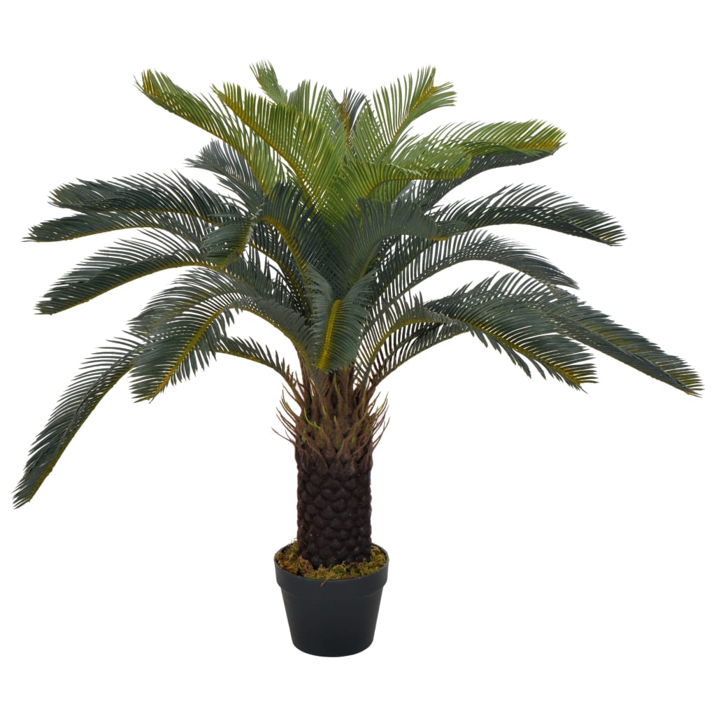 vidaXL Plantă artificială palmier cycas cu ghiveci, verde, 90 cm de la vidaxl imagine noua