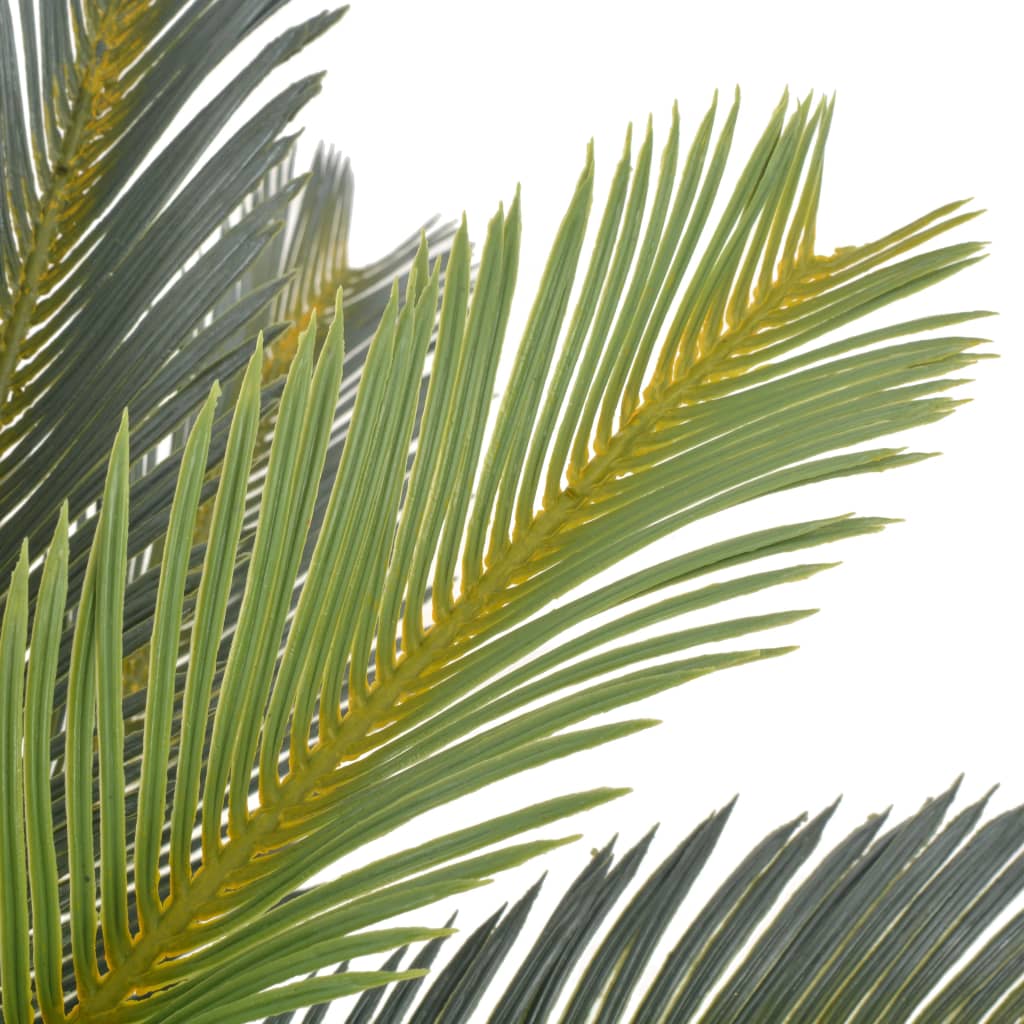 Plantă artificială palmier cycas cu ghiveci, verde, 90 cm