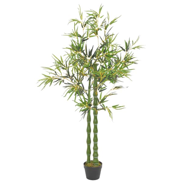 vidaXL kunsttaim bambus lillepotiga, roheline, 160 cm