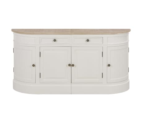 vidaXL Sideboard White 134x30x68 cm Solid Wood