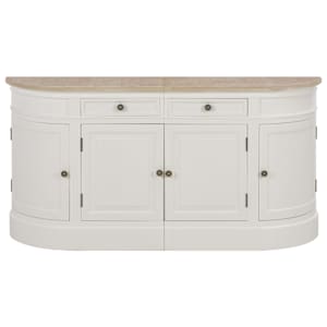 vidaXL &Scaron;oninė spintelė, balta sp., 134x30x68cm, medienos masyvas