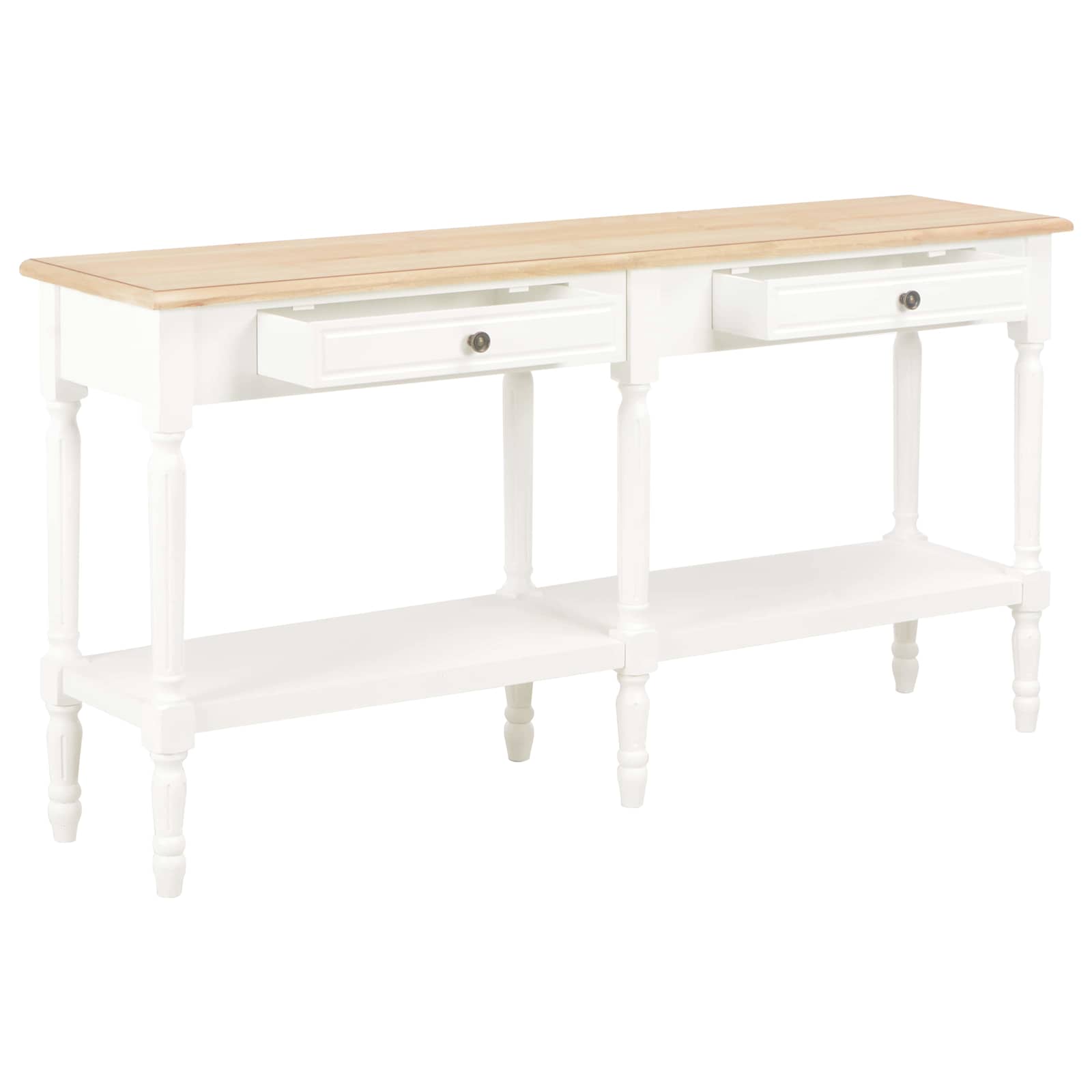 vidaXL Tafel met lade Wit Hout