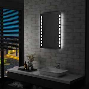 Koupelnové nástěnné zrcadlo s LED osvětlením 60 x 80 cm