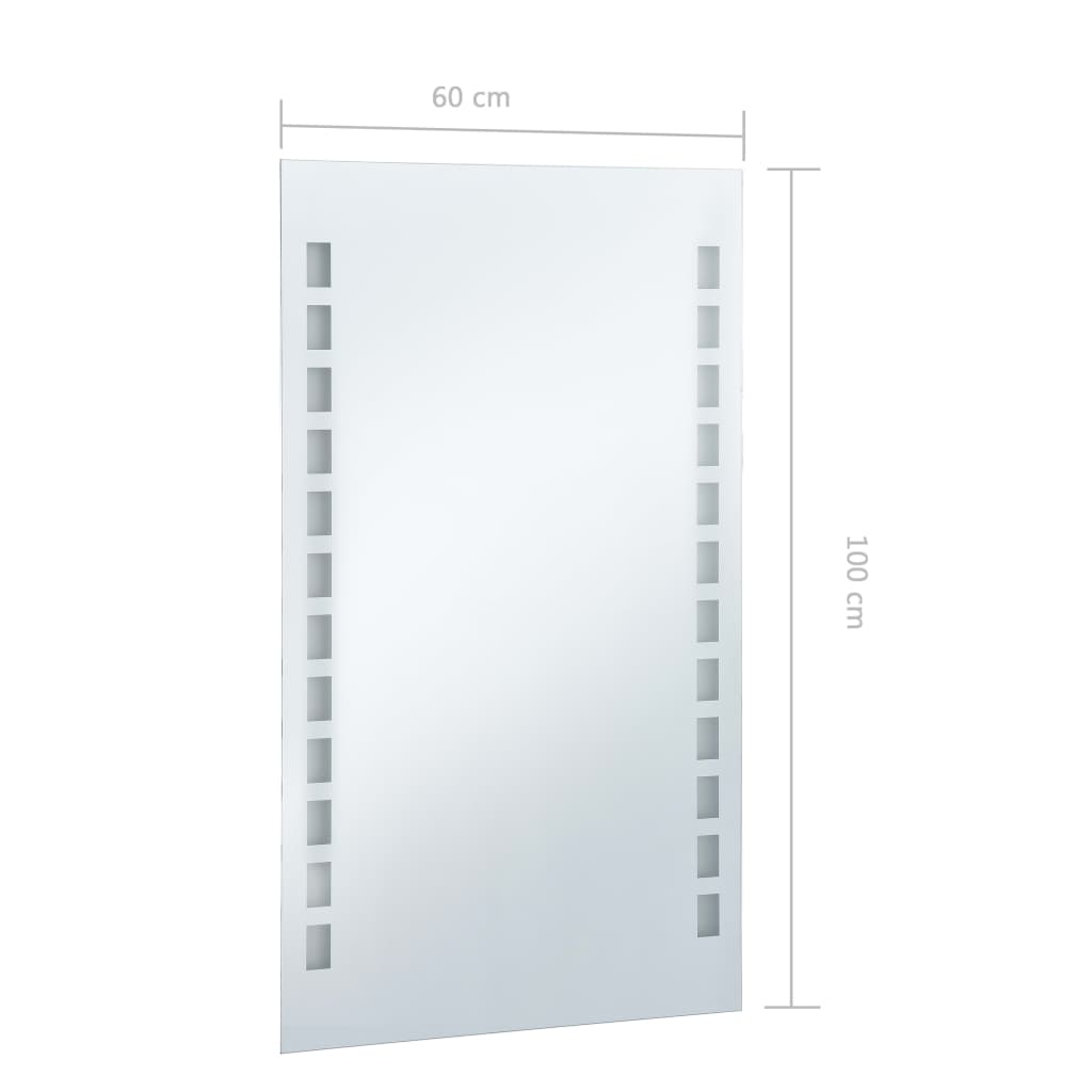 LED-es fürdőszobai falitükör 60 x 100 cm 
