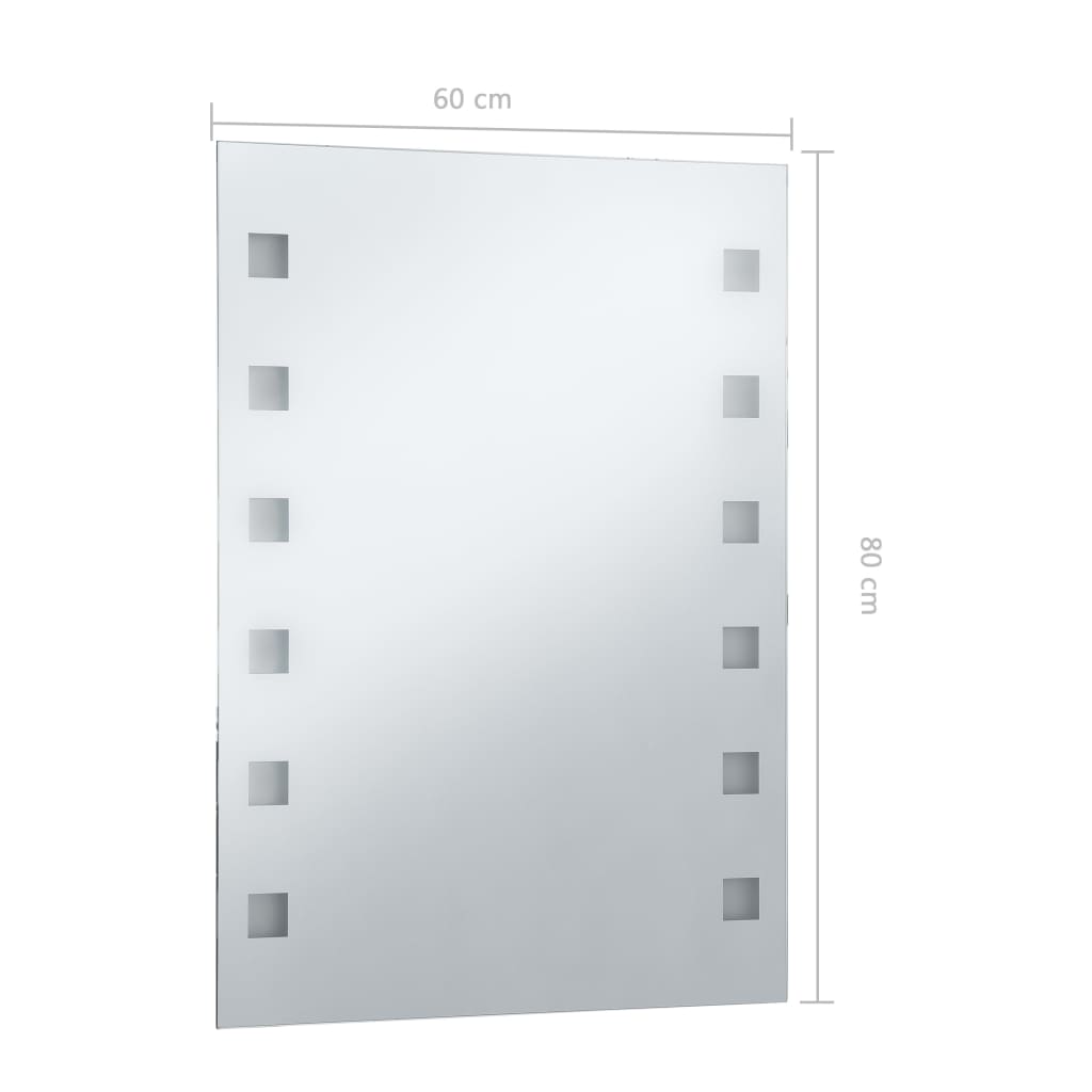  Kúpeľňové LED nástenné zrkadlo 60x80 cm