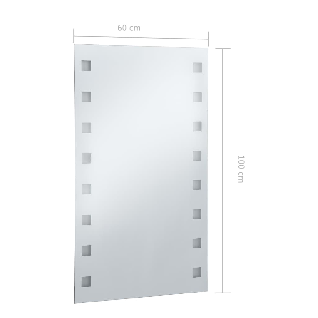 LED-es fürdőszobai falitükör 60 x 100 cm 