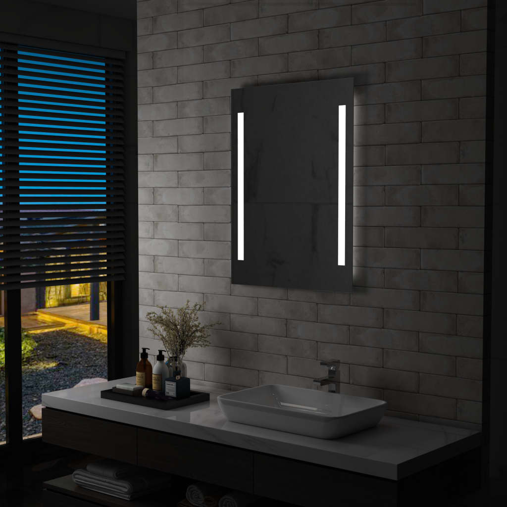 vidaXL Oglindă cu LED de perete de baie, 60 x 80 cm vidaXL