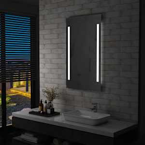 Koupelnové nástěnné zrcadlo s LED osvětlením 60 x 100 cm