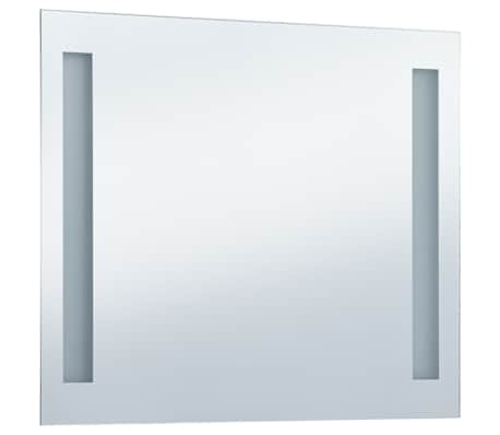 vidaXL Miroir mural &agrave; LED pour salle de bains 60x50 cm