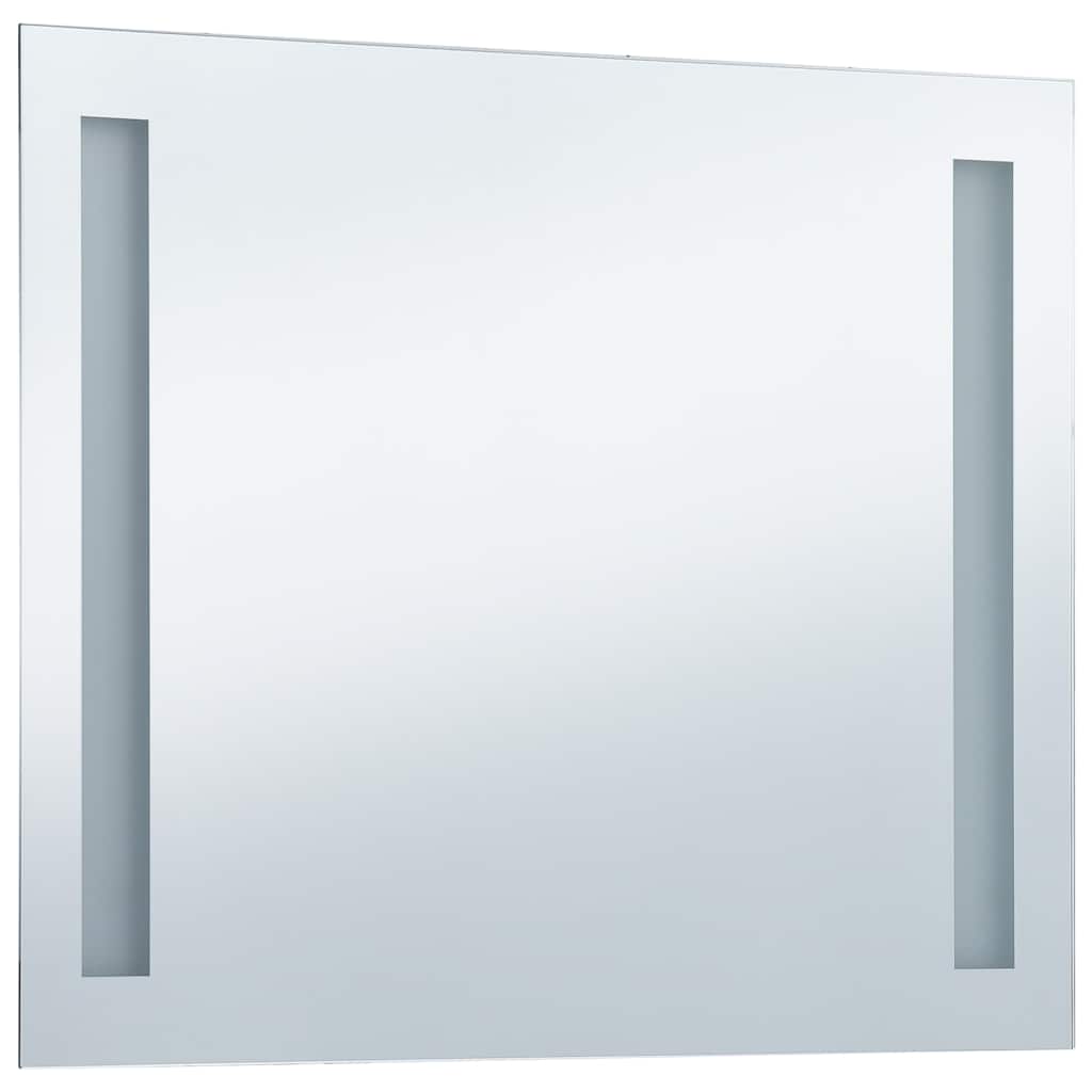 vidaXL Oglindă cu LED de perete pentru baie, 80 x 60 cm