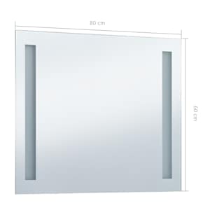 Koupelnové nástěnné zrcadlo s LED osvětlením 80 x 60 cm - obrázek 7