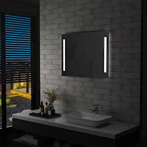 Koupelnové nástěnné zrcadlo s LED osvětlením 80 x 60 cm - obrázek 1