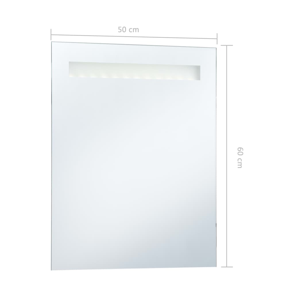 LED-es fürdőszobai falitükör 50 x 60 cm 