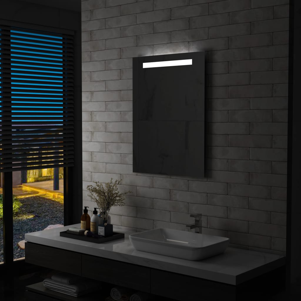 vidaXL Badezimmer-Wandspiegel mit LEDs 60x80 cm