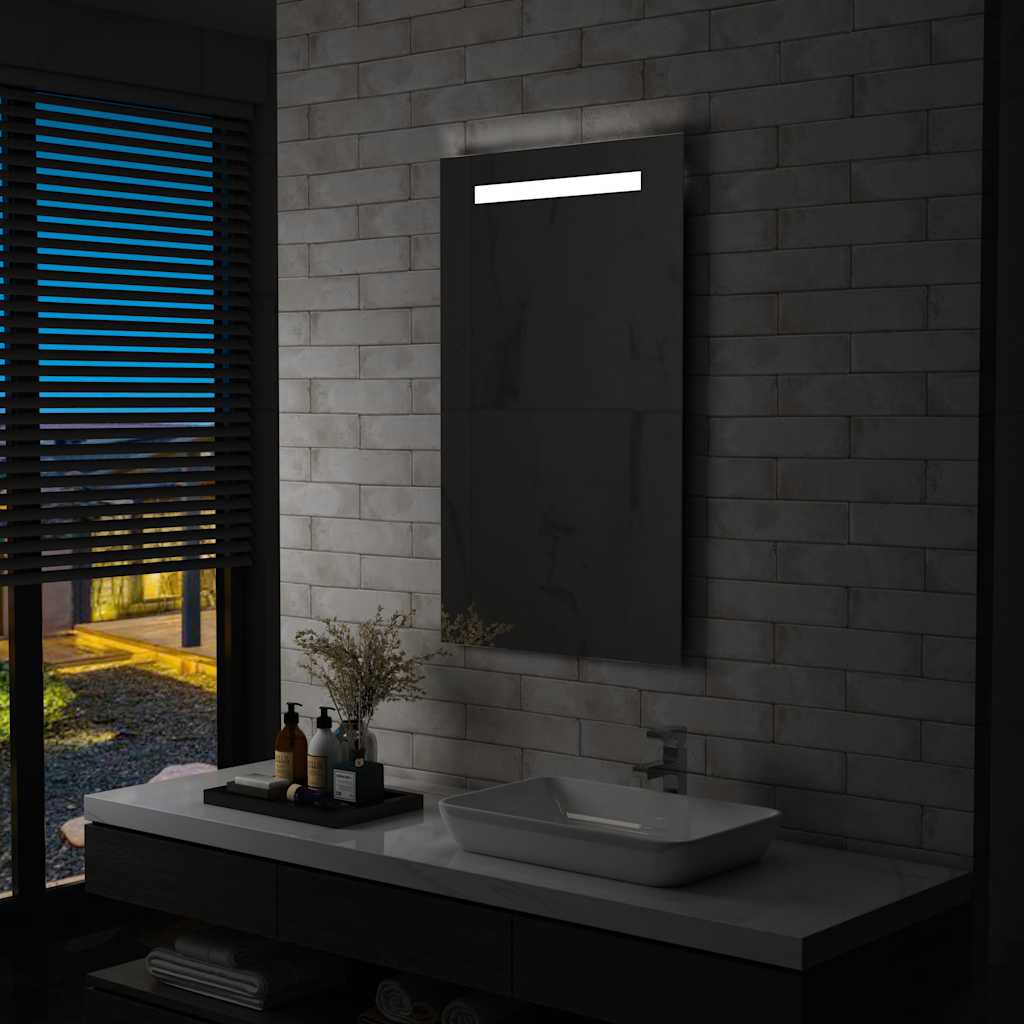 vida XL Badezimmer-Wandspiegel mit LED 60 x 100 cm